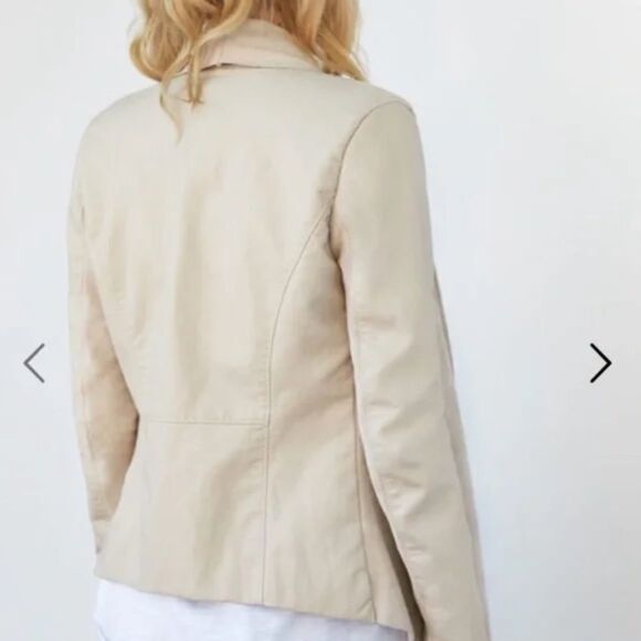 EUC Blank NYC Faux Leather Suede Mixed Media Draped Front Moto Jacket MEDIUM - Picture 9 of 9